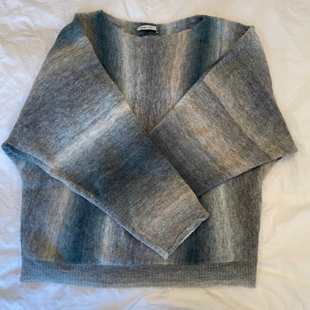 Cozy ombre sea blue sweater by Maude. Size S